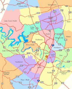 Austin Areas Map
