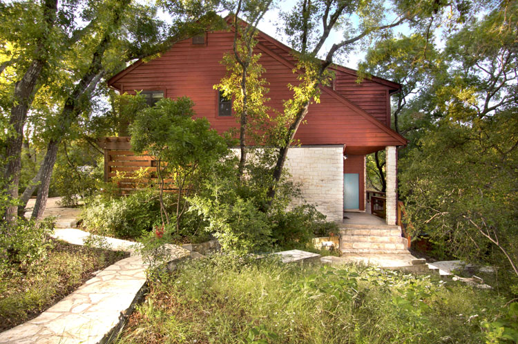 Rustic contemporary home in Glenlake neighborhood in NW Austin. Wooded lot.