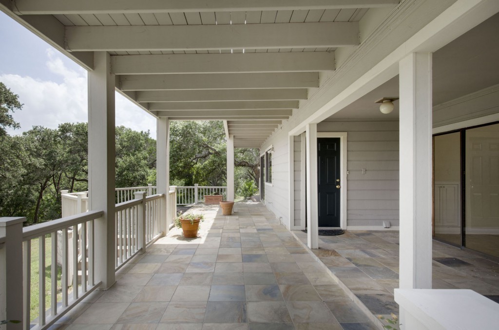 2606 Slow Turtle Cove, Austin Westlake, Lower Level Deck with slate floor.