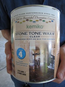 Kemiko oil based wax used on polished concrete floor.
