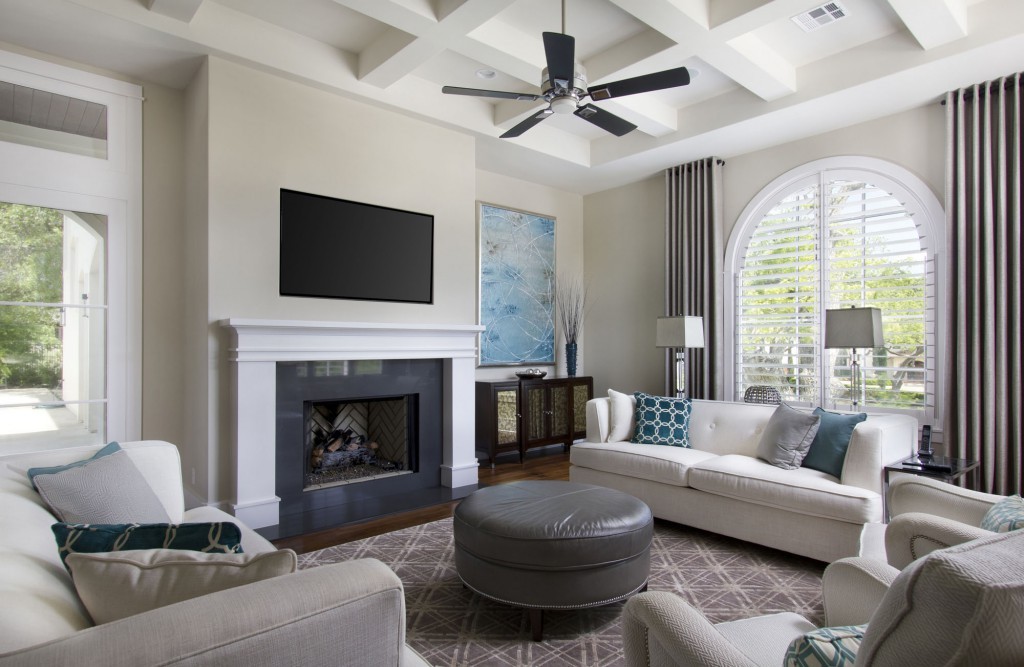 Home interiors Austin. Modern transitional style. Soft contemporary living room.