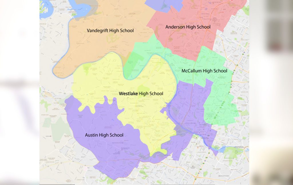 real estate market update for central Austin. Map shows Austin High School area.